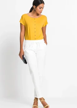 bonprix Pantalon en lin mélangé|Femme Pantalons