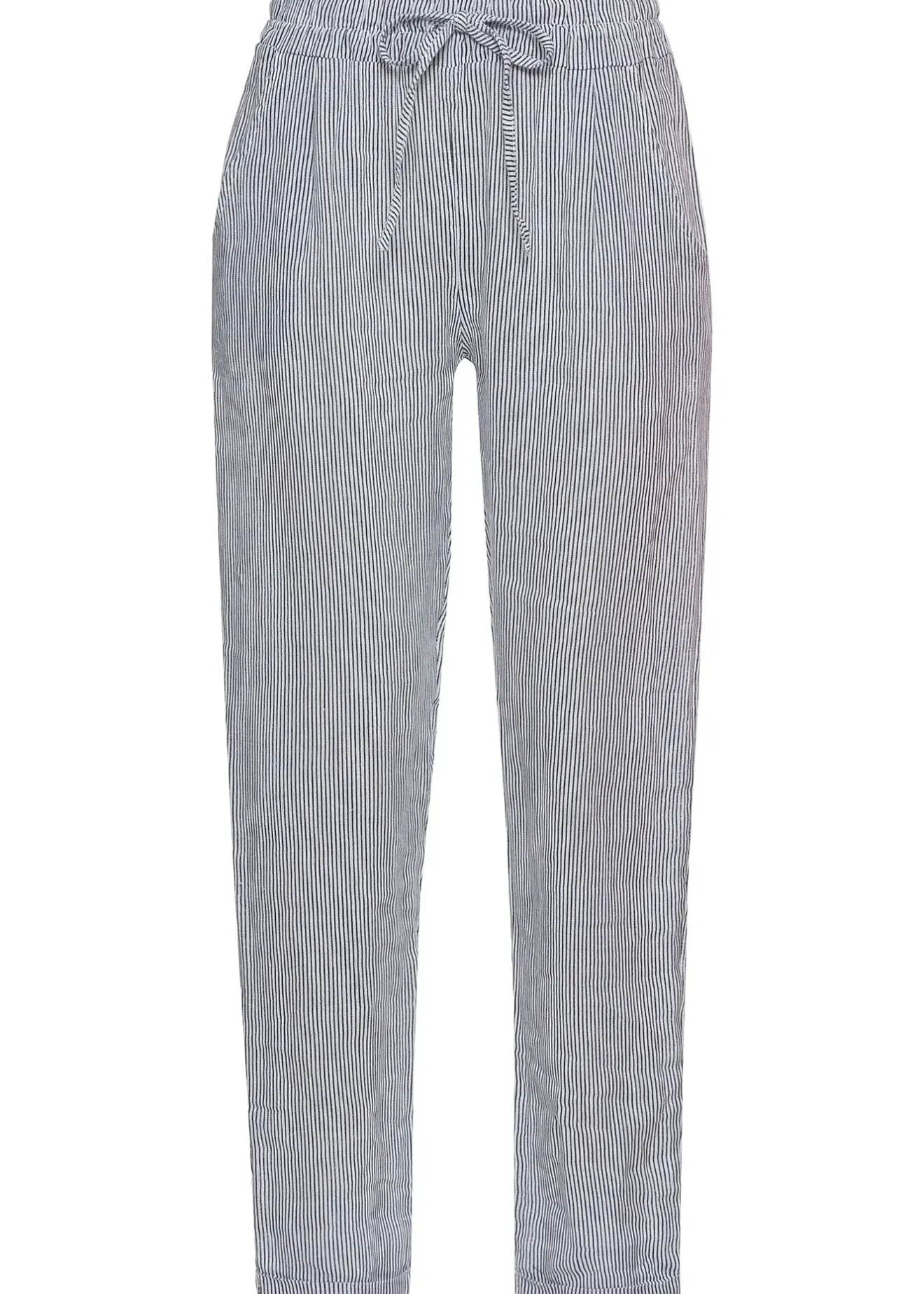 bonprix Pantalon en lin mélangé, taille élastiquée|Femme Pantalons