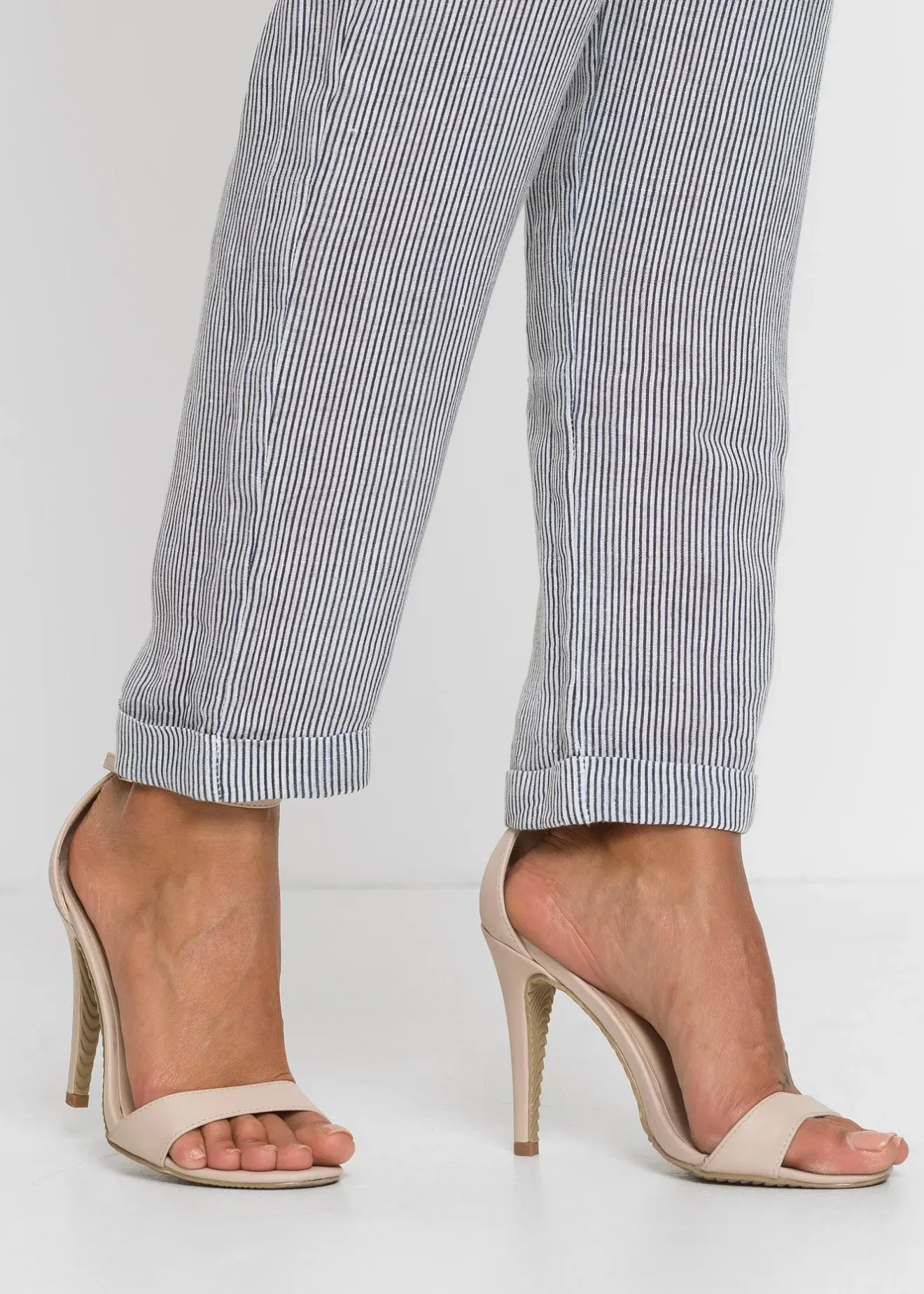 bonprix Pantalon en lin mélangé, taille élastiquée|Femme Pantalons