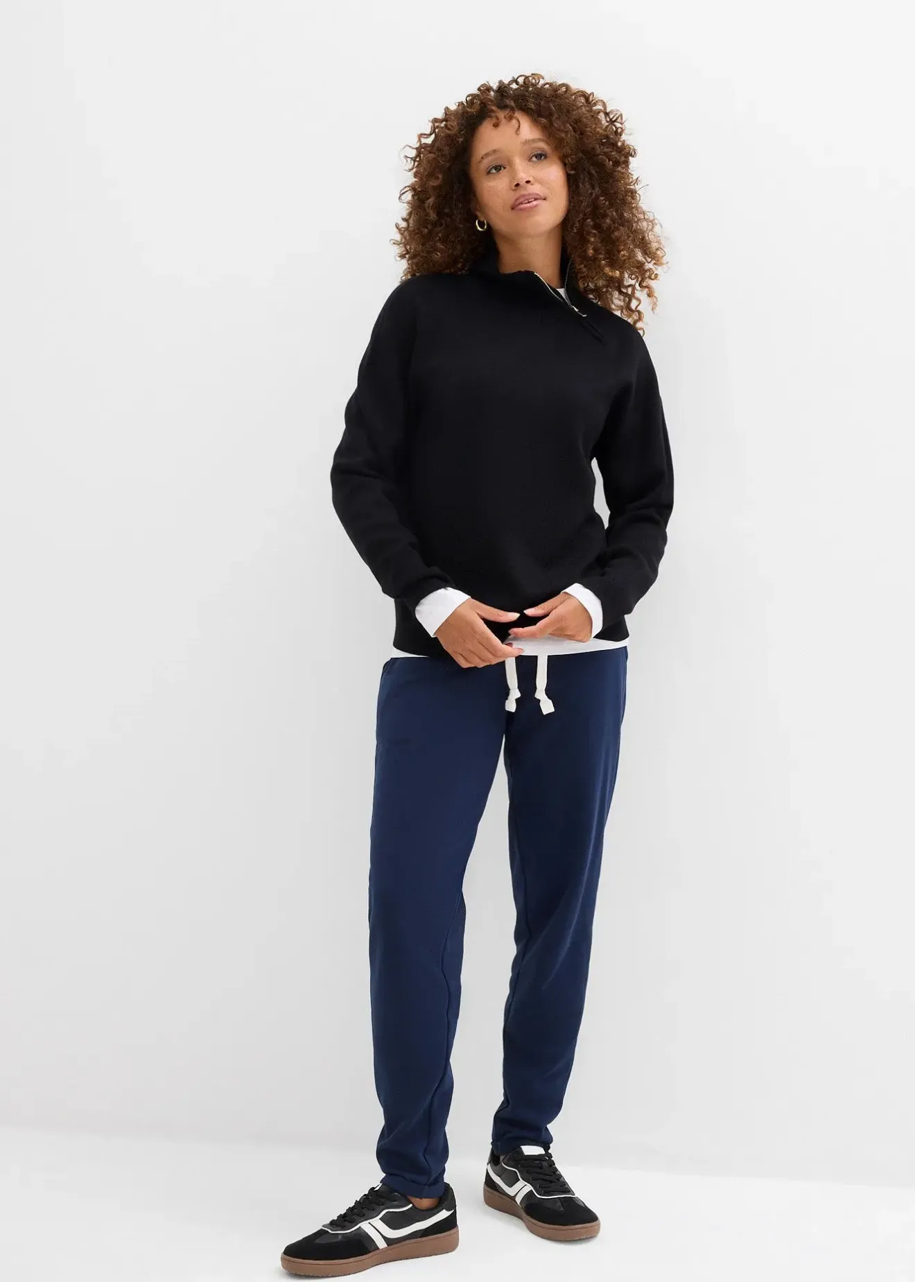 Femme bonprix Basiques|Sweats|Pantalon en molleton, taille élastiquée