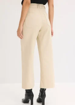 bonprix Pantalon en twill 100% coton|Femme Tailles Petite