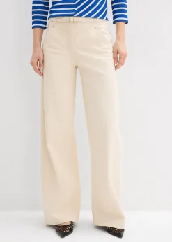 Femme bonprix Pantalons|Pantalon en twill 100% coton
