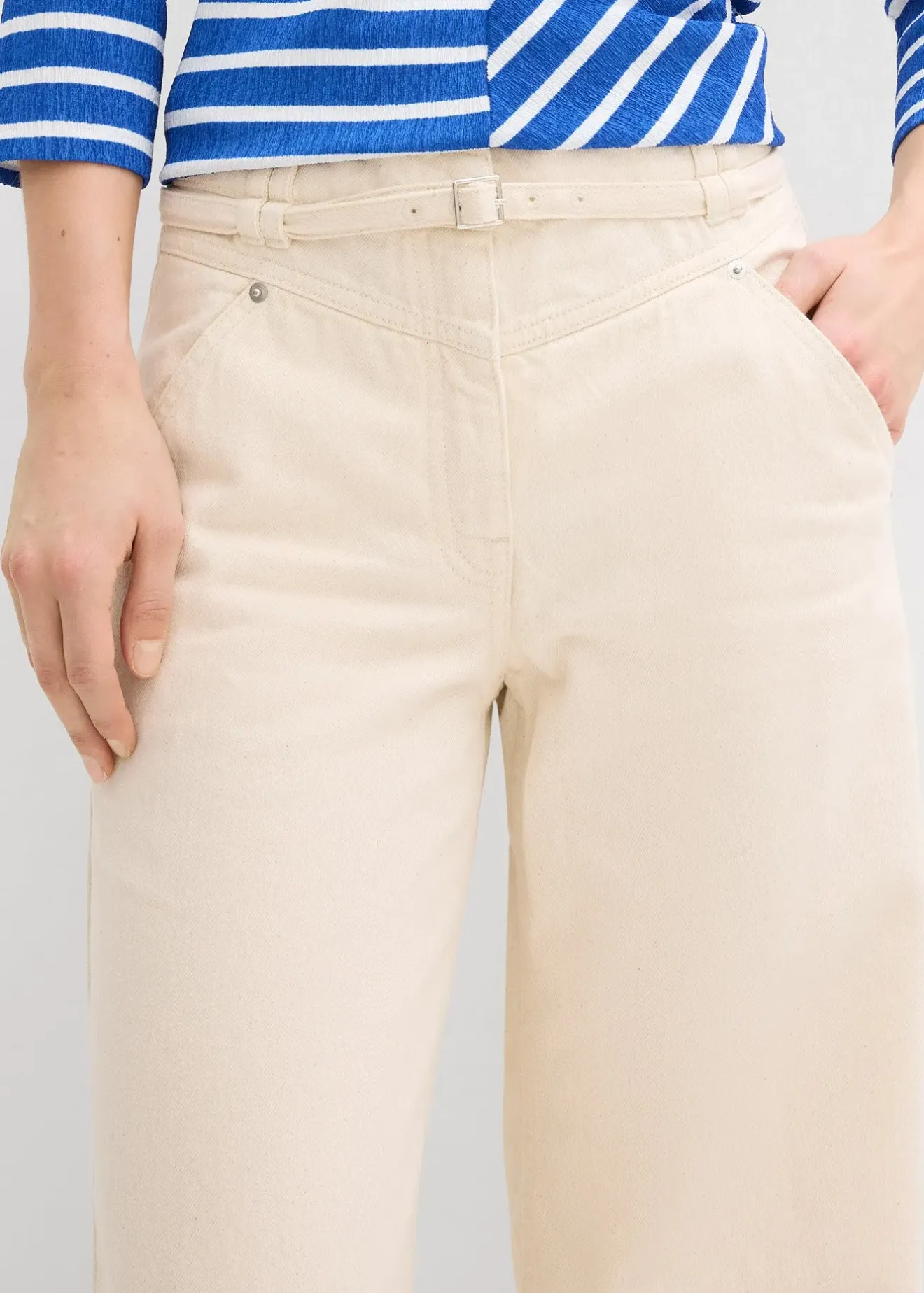 Femme bonprix Pantalons|Pantalon en twill 100% coton