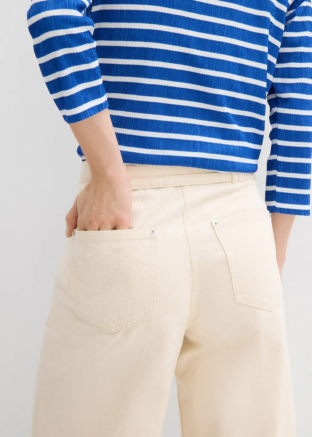 Femme bonprix Pantalons|Pantalon en twill 100% coton