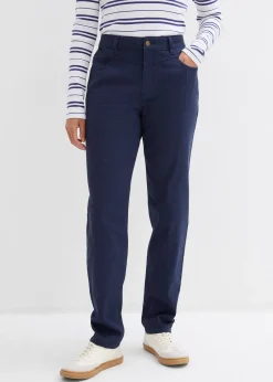 bonprix Pantalon en twill coton élasthanne|Femme Pantalons