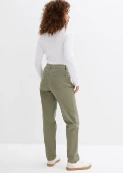 bonprix Pantalon en twill coton élasthanne|Femme Pantalons