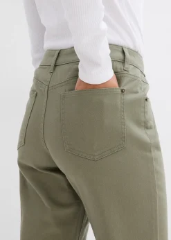 bonprix Pantalon en twill coton élasthanne|Femme Pantalons