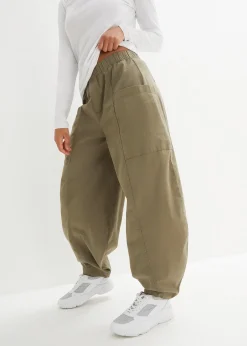 bonprix Pantalon en twill de coton extensible|Femme Pantalons