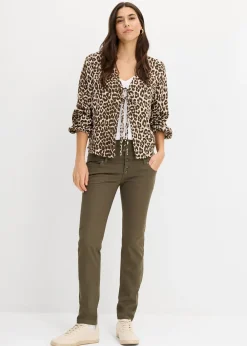 Femme bonprix Pantalons|Pantalon en twill extensible