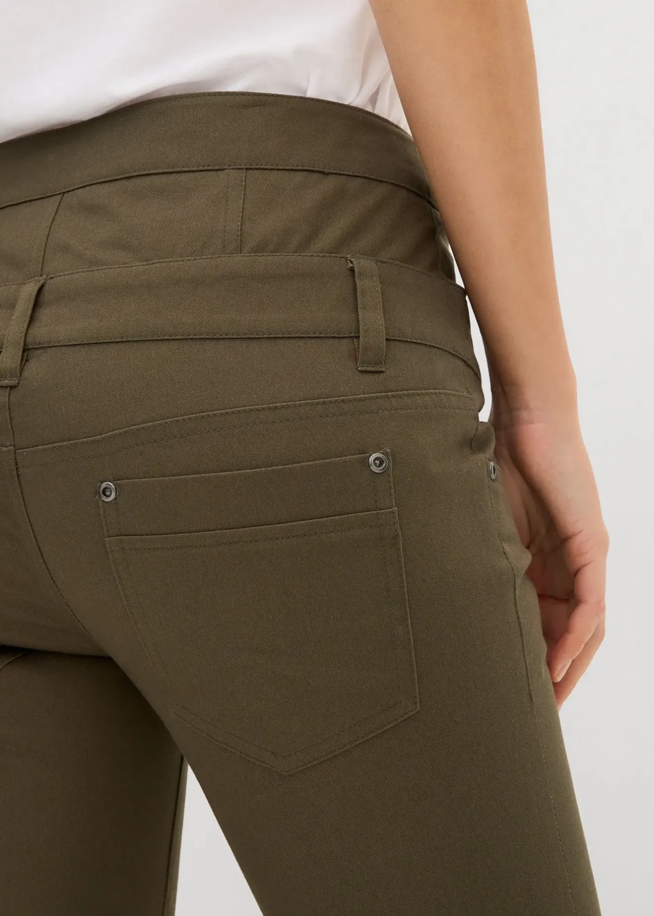 Femme bonprix Pantalons|Pantalon en twill extensible