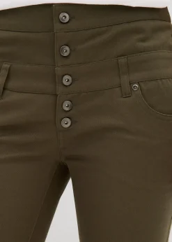 Femme bonprix Pantalons|Pantalon en twill extensible