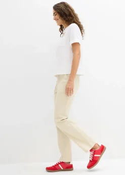 Femme bonprix Tailles Petite|Pantalons|Pantalon en twill raccourci