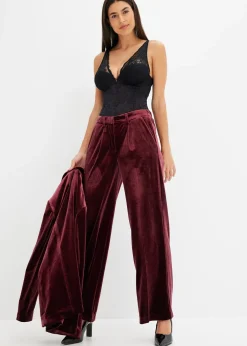 Femme bonprix Pantalons|Pantalon en velours doux