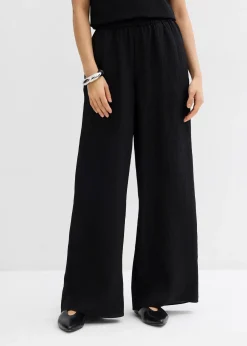 bonprix Pantalon en viscose mélangée, effet froissé|Femme Deux Pièces & Ensembles|Pantalons