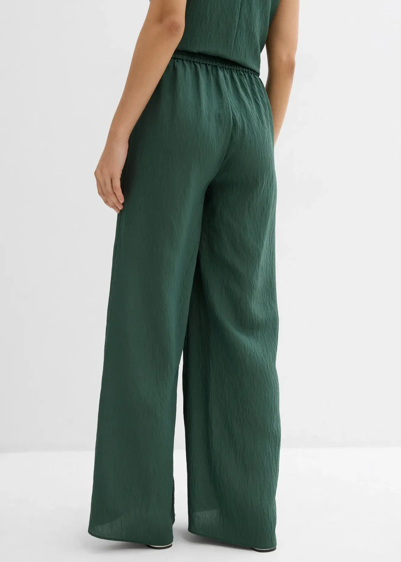 Femme bonprix Deux Pièces & Ensembles|Pantalons|Pantalon en viscose mélangée, effet froissé