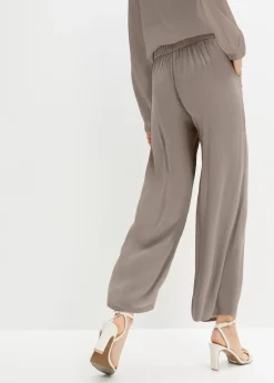Femme bonprix Tailles Petite|Pantalons|Pantalon en viscose, taille élastiquée