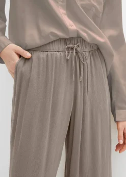 Femme bonprix Tailles Petite|Pantalons|Pantalon en viscose, taille élastiquée