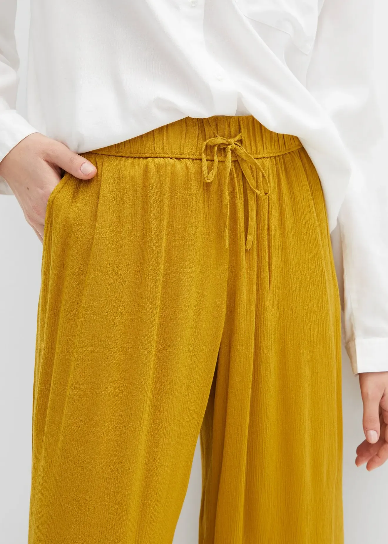 Femme bonprix Tailles Petite|Pantalon en viscose, taille élastiquée