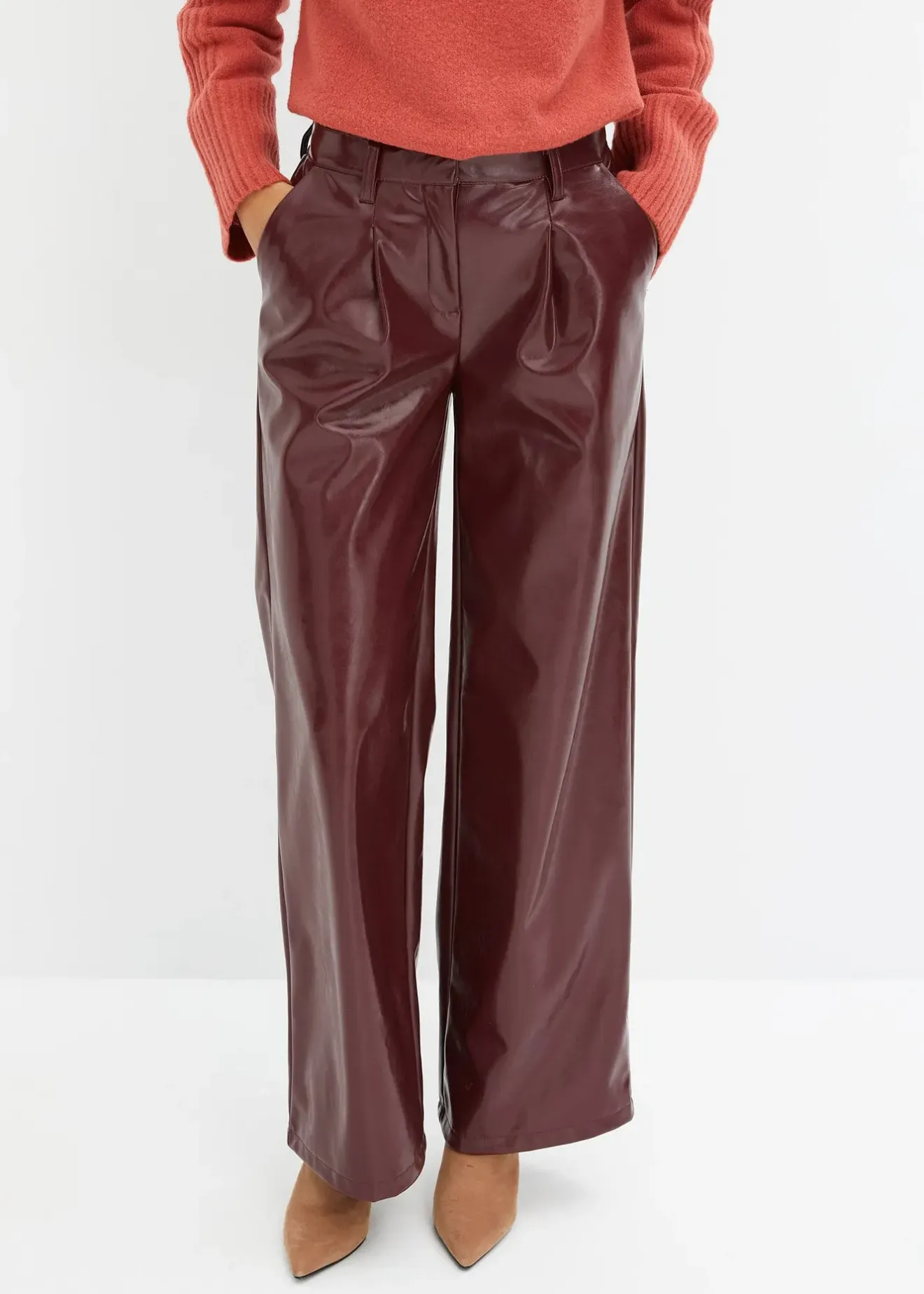 Femme bonprix Pantalons|Pantalon enduit