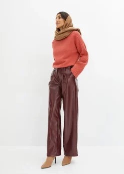 Femme bonprix Pantalons|Pantalon enduit