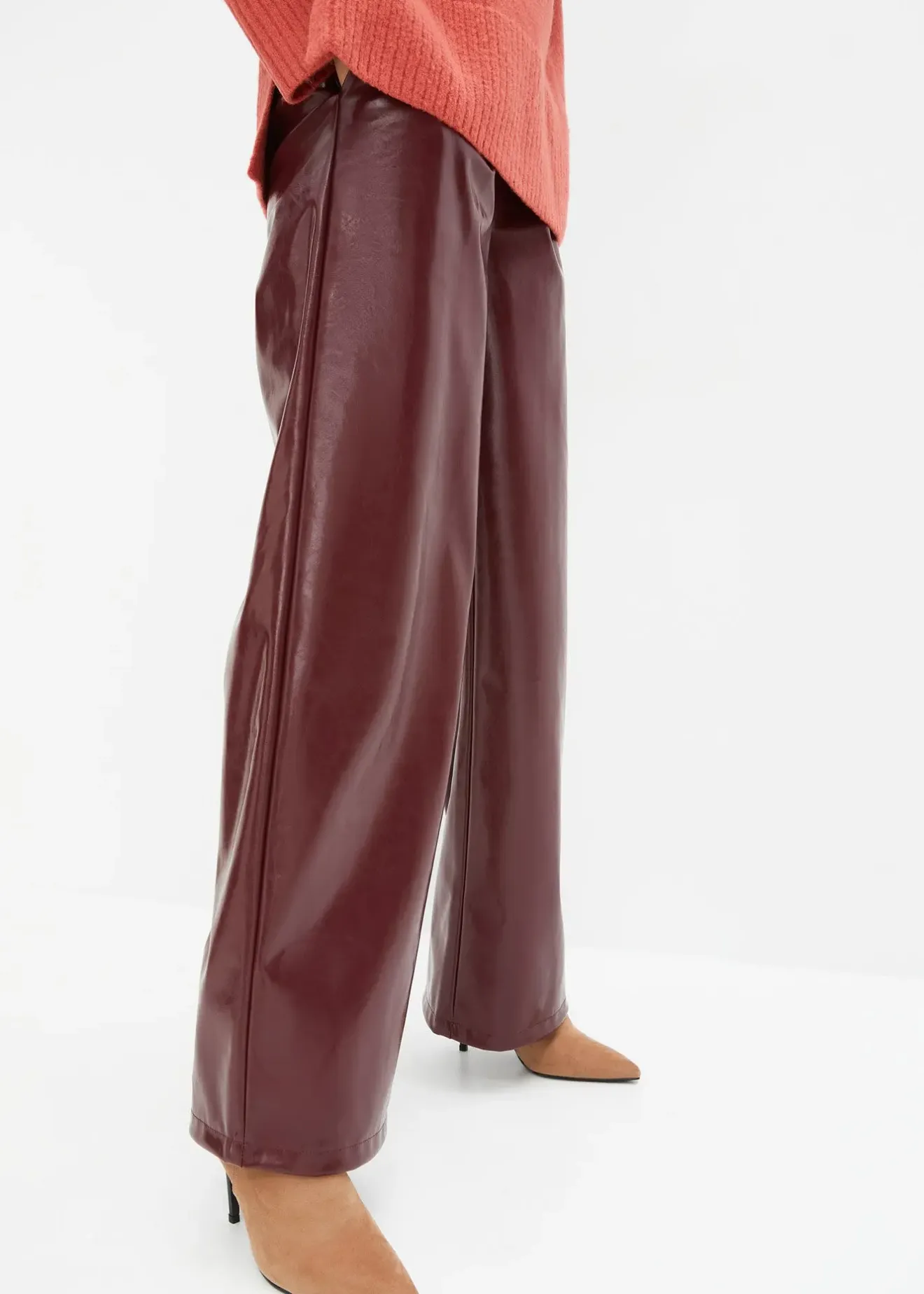 Femme bonprix Pantalons|Pantalon enduit