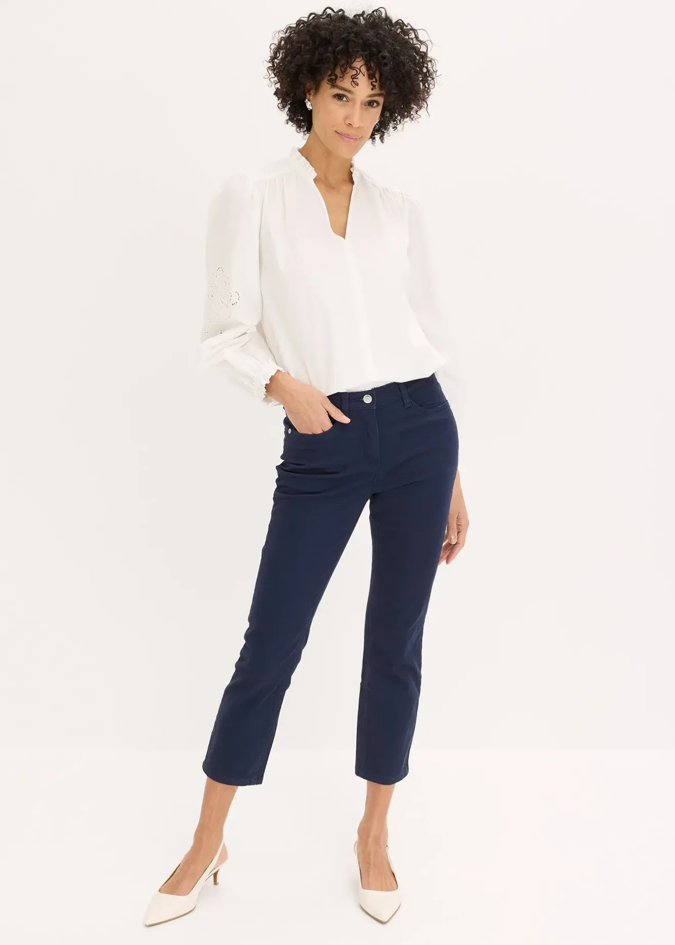 bonprix Pantalon extensible 7/8|Femme Pantalons