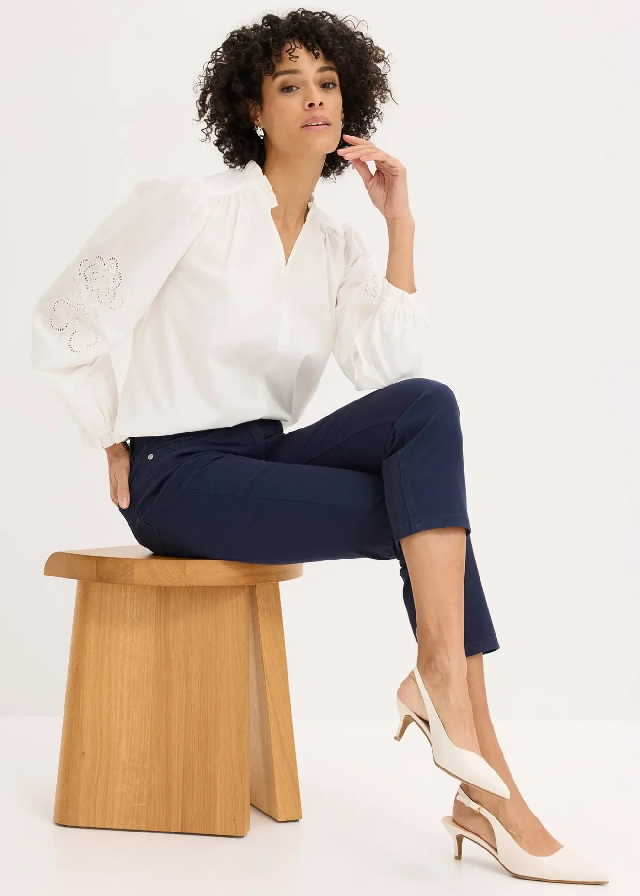 bonprix Pantalon extensible 7/8|Femme Pantalons