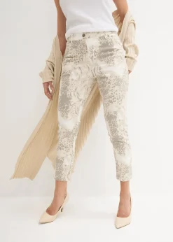 Femme bonprix Pantalons|Pantalon extensible 7/8 imprimé