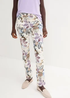 Femme bonprix Tailles Petite|Pantalons|Pantalon extensible à imprimé floral