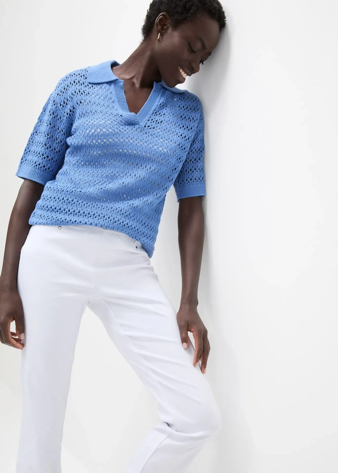 bonprix Pantalon extensible à taille entièrement élastiquée|Femme Pantalons