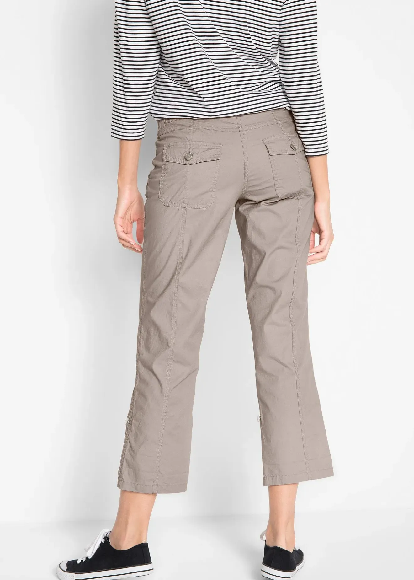 Femme bonprix Pantalons|Pantalon extensible cargo 3/4