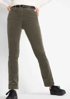 Femme bonprix Pantalons|Pantalon extensible en velours côtelé