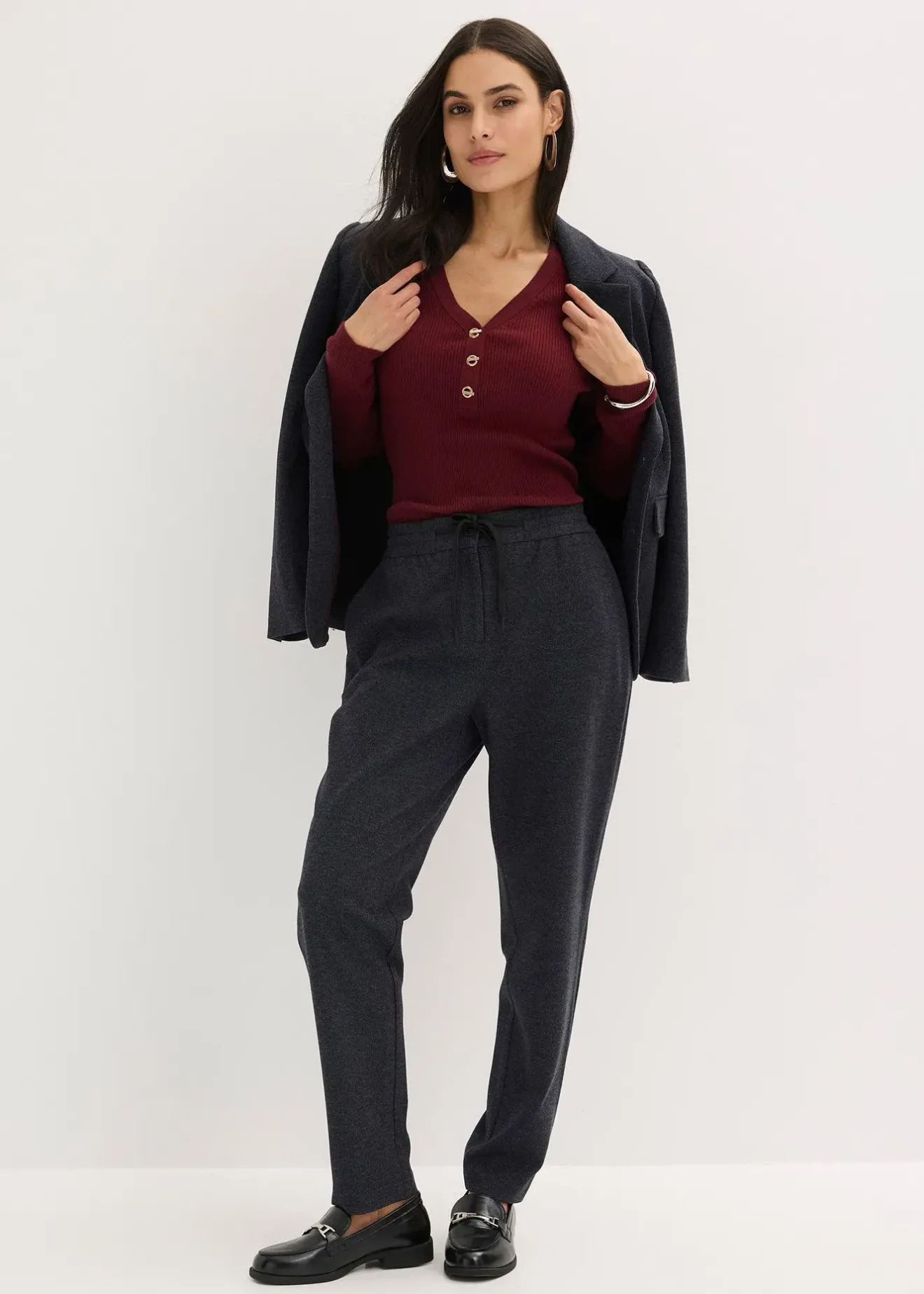 Femme bonprix Pantalons|Pantalon extensible et élégant