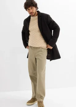 bonprix Pantalon extensible loose à taille élastiquée, droit|Homme Pantalons