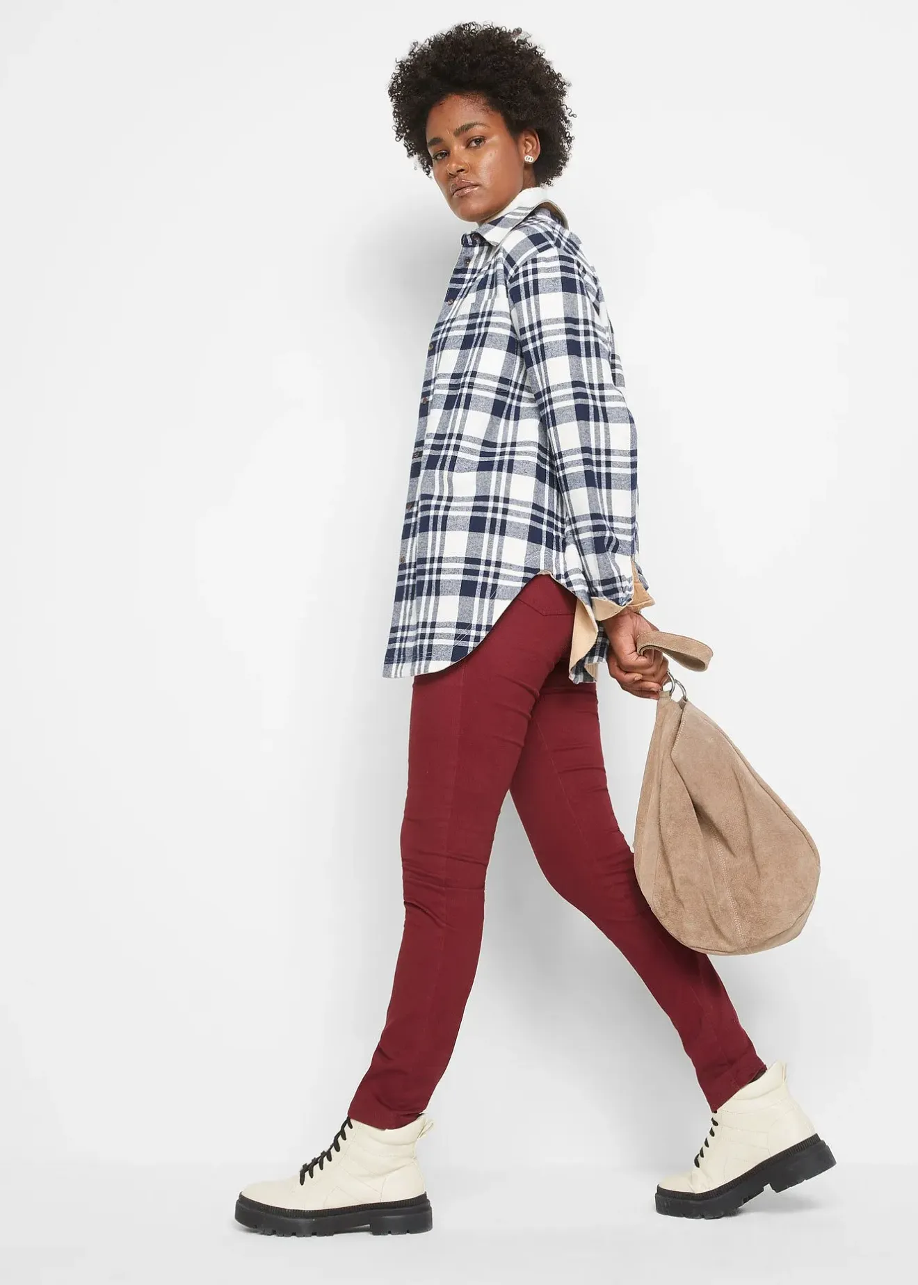 bonprix Pantalon extensible, Slim Fit|Femme Pantalons