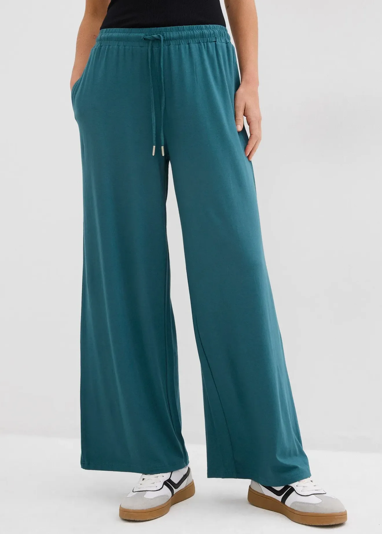bonprix Pantalon fluide en jersey viscose|Femme Basiques|Pantalons