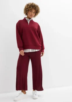 bonprix Pantalon fluide en jersey viscose, longueur 7/8|Femme Pantalons