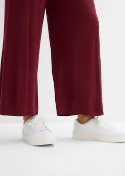 bonprix Pantalon fluide en jersey viscose, longueur 7/8|Femme Pantalons