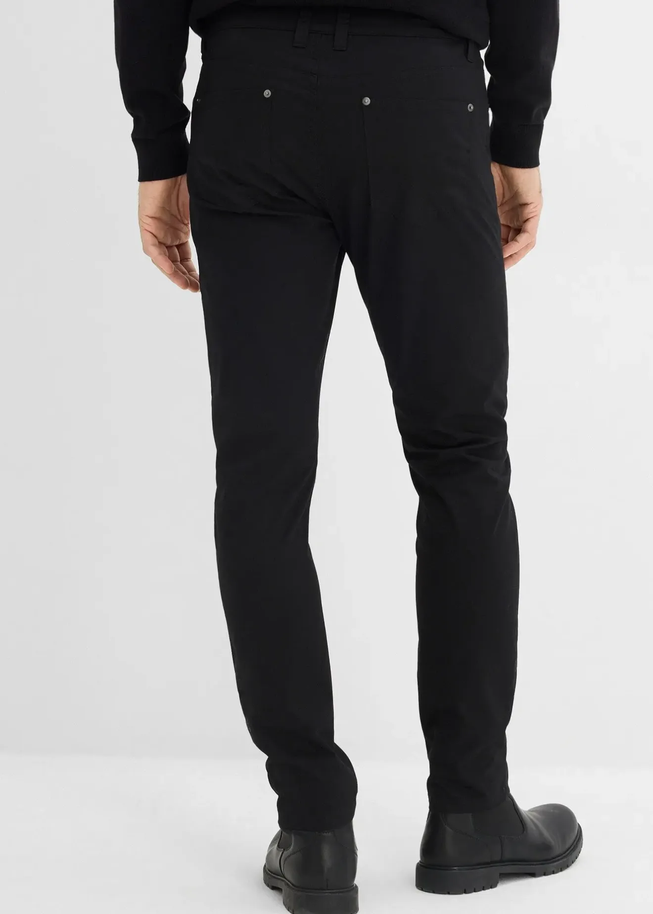 bonprix Pantalon fuselé extensible à taille élastiquée, regular|Homme Pantalons