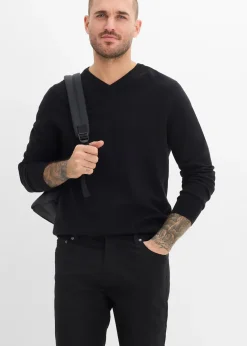 bonprix Pantalon fuselé extensible à taille élastiquée, regular|Homme Pantalons