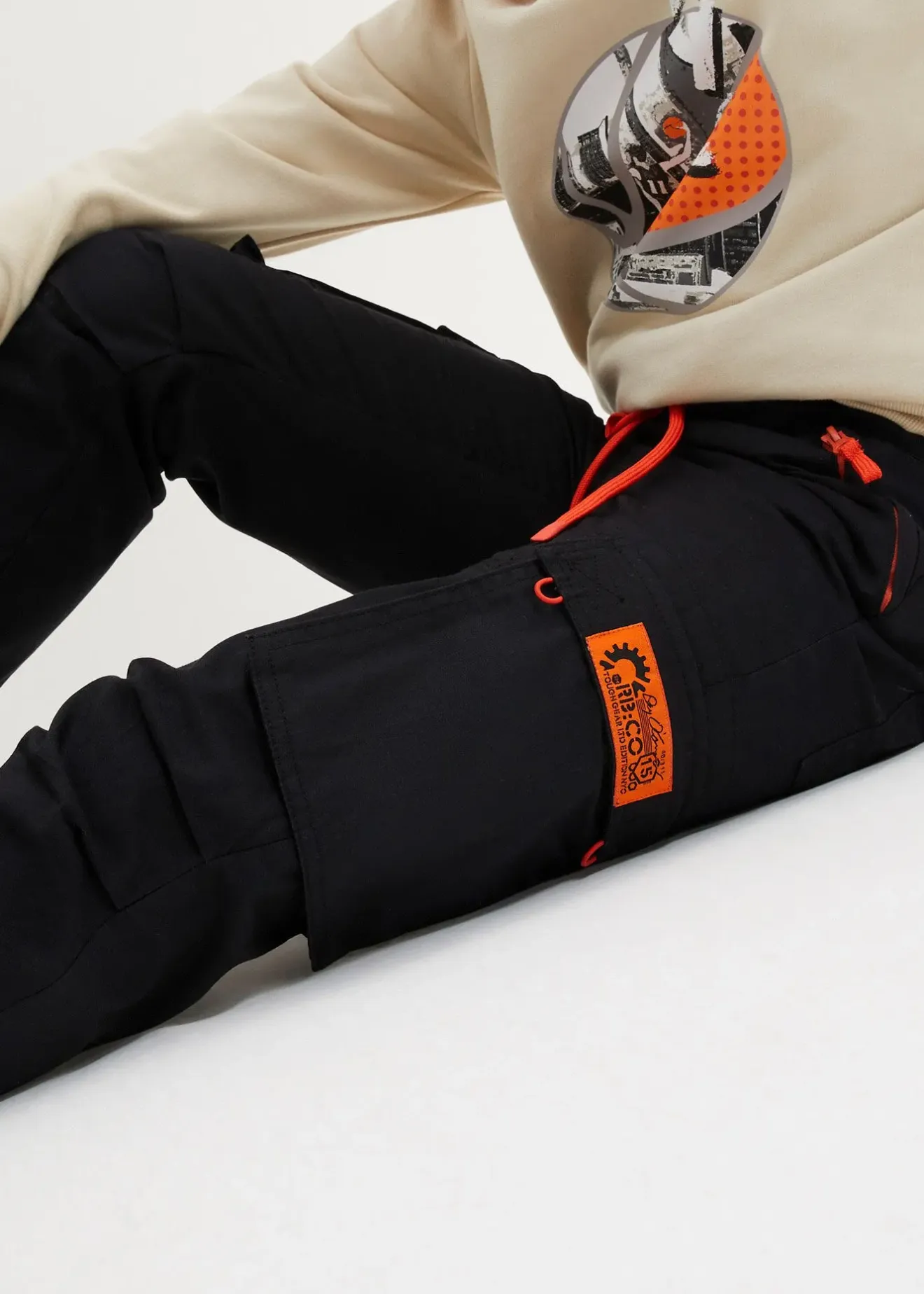 Enfant bonprix Vêtements Enfant|Garçons 9-16 Ans·Pantalons|Pantalon garçon à taille élastiquée et poches cargo, Regular Fit