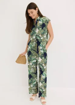 Femme bonprix Deux Pièces & Ensembles|Pantalons|Pantalon imprimé en viscose fluide