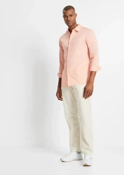 bonprix Pantalon jogger droit en lin mélangé, loose|Homme Pantalons