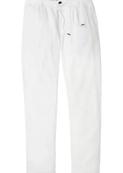 bonprix Pantalon jogger droit en lin mélangé, loose|Homme Pantalons