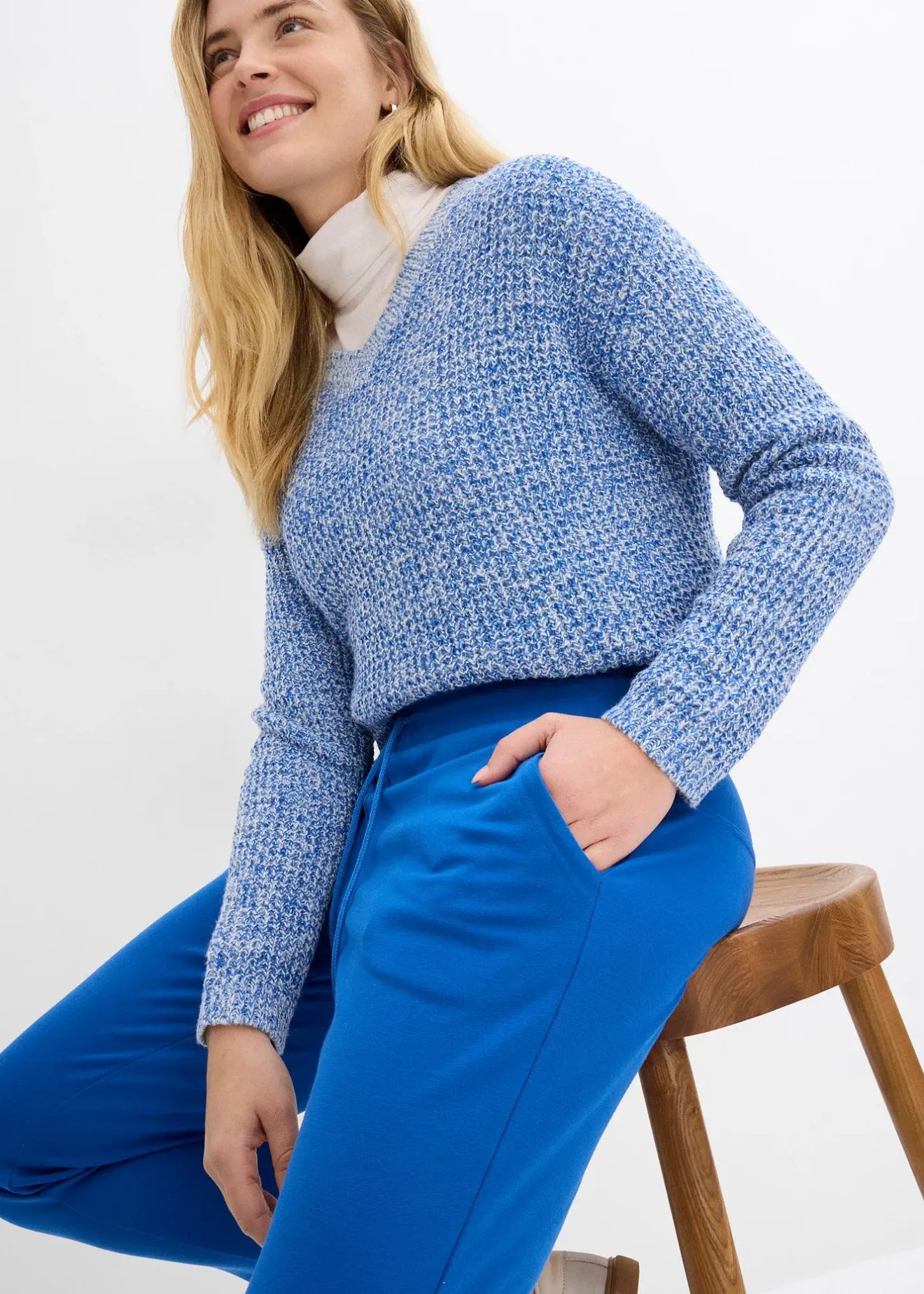 Femme bonprix Pantalons|Pantalon jogger en viscose mélangée