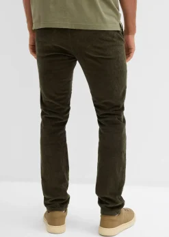 Homme bonprix Vêtements Thermiques|Pantalons|Pantalon jogger regular en velours côtelé, doublure chaude en flanelle, droit