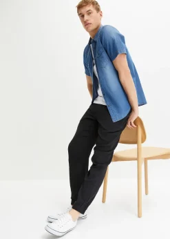 Homme bonprix Pantalons|Pantalon jogger regular en gaze de coton, fuselé