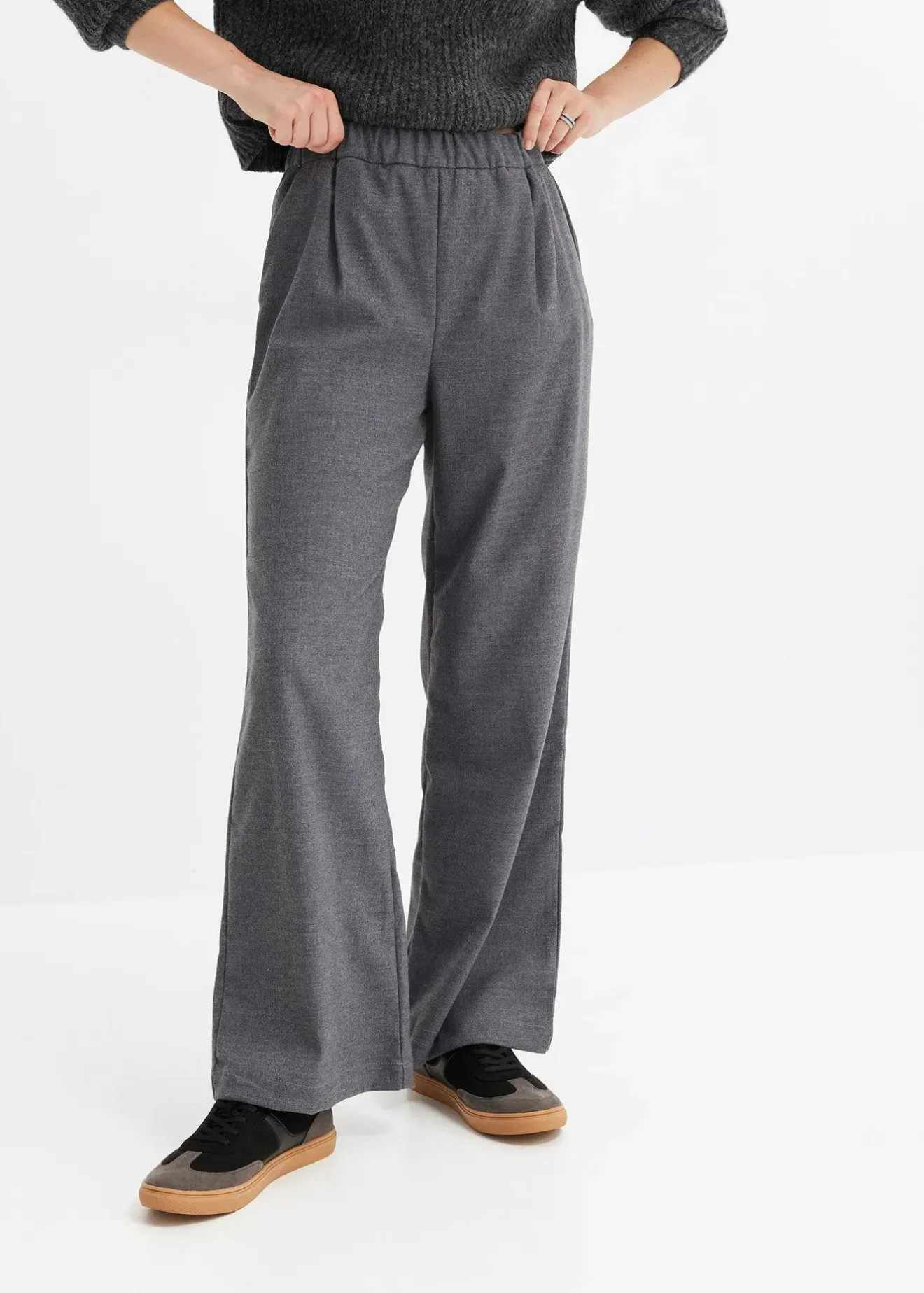 bonprix Pantalon large à pinces|Femme Pantalons