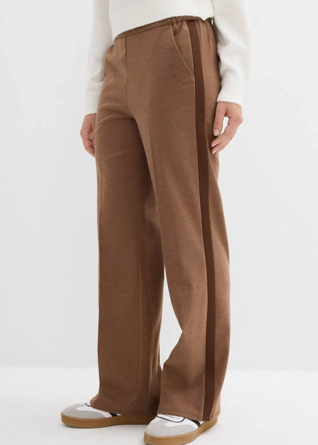 Femme bonprix Pantalons|Pantalon large à pinces