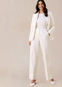 Femme bonprix Pantalons|Pantalon large à pinces